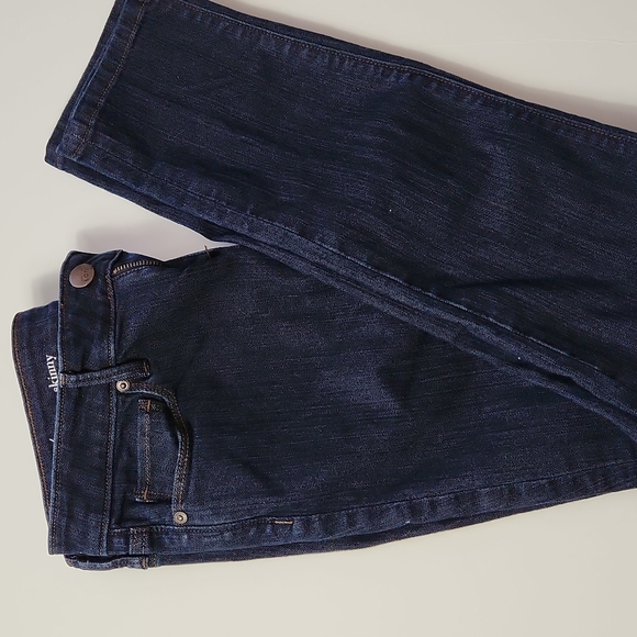Ann Taylor Loft, Women's Jeans, wash dark blue denim, slim legs, Sz 4 - Picture 3 of 7
